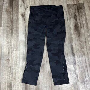 Z2 Lululemon Athletic Swift Speed HR Crop Yoga Pants 21” Camo Coal Women’s Sz6